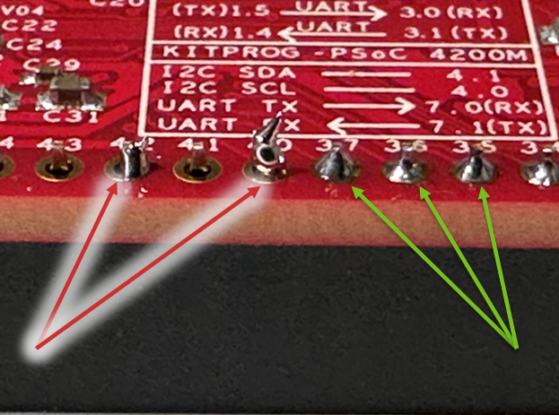 Attempting to show how to check solder joint quality.