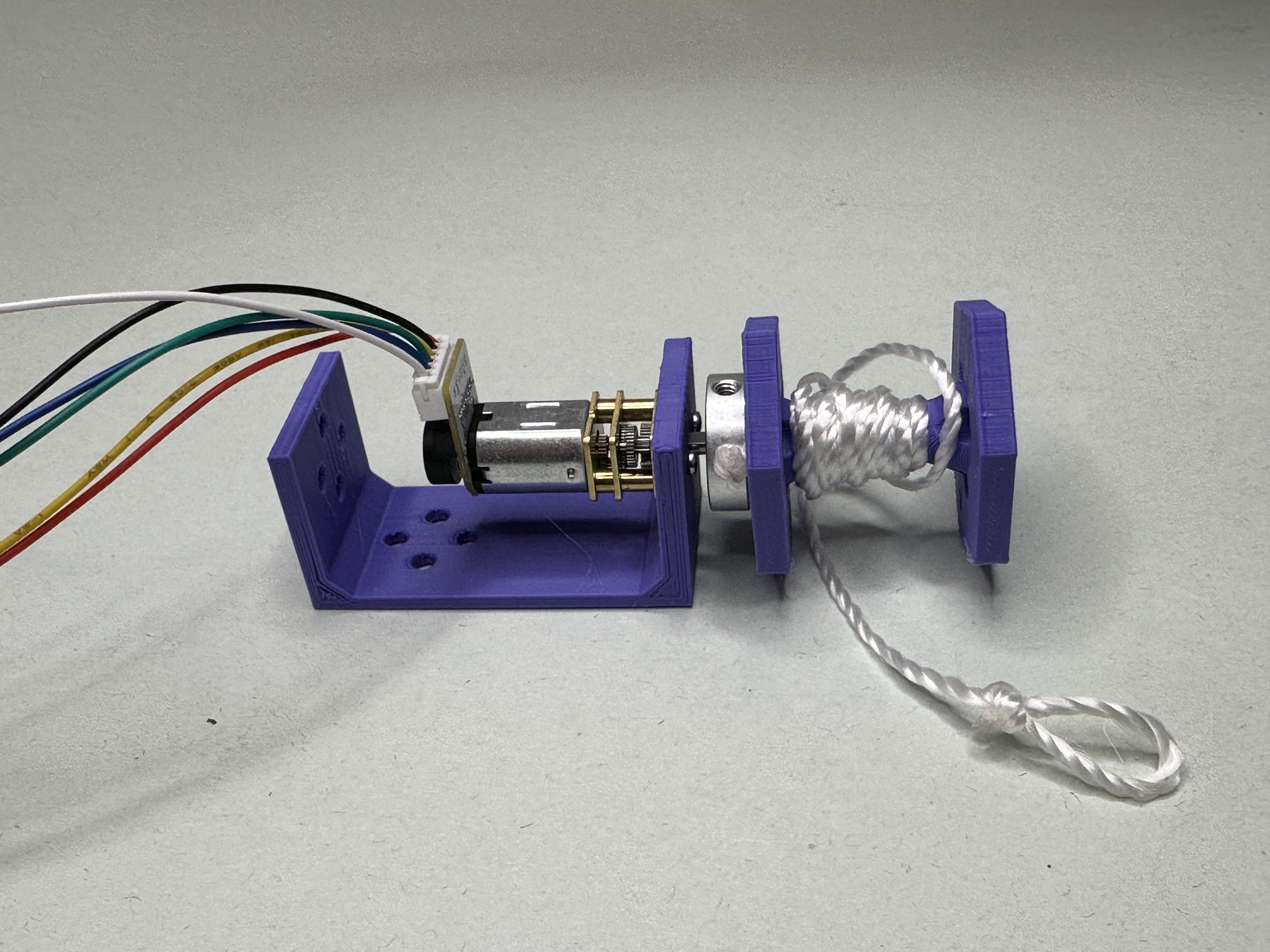 Showing the prepared motor for the motor torque lab.