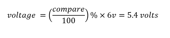 Adjusted voltage level formula.